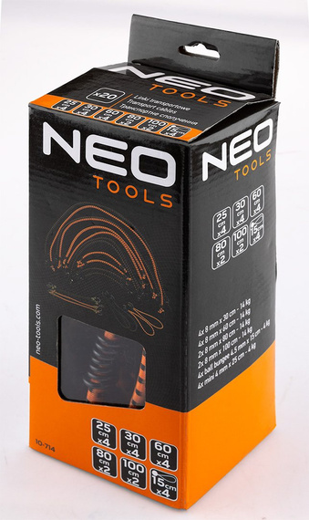 Zestaw linek transportowych gumowych NEO TOOLS – 20 sztuk (10-714)