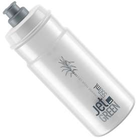Bidon Elite JET Green, mleczny, szare logo, 550 ml