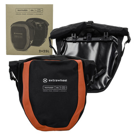 Sakwy Extrawheel WayFarer czarno-czerwone 50L (2x 25L) poliester