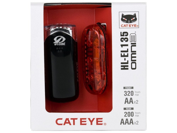 Zestaw lampek Cateye HL-EL135N i TL-LD135