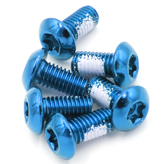 Śruby mocujące tarcze hamulcowe Dartmoor stalowe niebieskie 6 szt