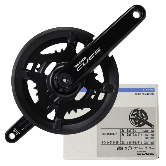 Mechanizm korbowy Shimano Cues FC-U4010-2, 2 x 9/10 rz, 175 mm, 46/30T 
