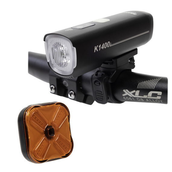 Zestaw lampek LS34 Ravemen K1400 + CL06, 1400 lm/30lm, USB-C