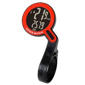 Licznik rowerowy Cateye Quick CC-RS100W czarno-czerwony