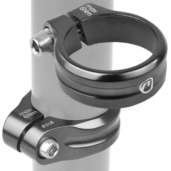 Obejma podsiodłowa Accent EXE 34.9 mm szara anodowana