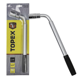 Klucz do kół samochodowych Topex, rozciągany, nasadka 17 i 19 mm