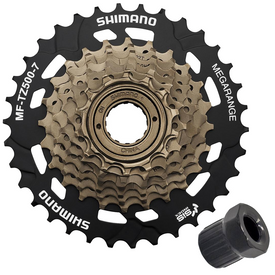 Wolnobieg nakręcany Shimano MF-TZ500 MEGARANGE 7 rz 14-34T + klucz do odkręcania wolnobiegu