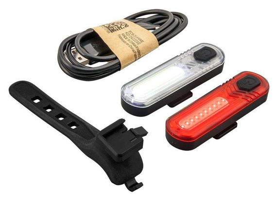 Zestaw lampek rowerowych Mactronic DuoSlim, 60 lm/18 lm USB