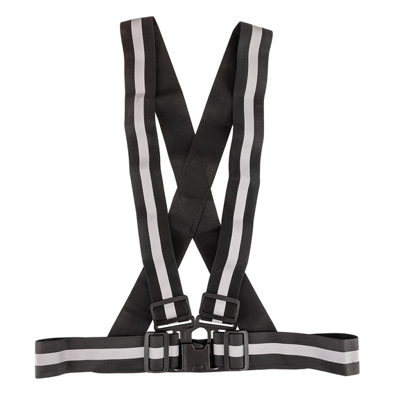 Odblaskowe szelki bezpieczeństwa NEO, elastyczne, regulowane, czarne