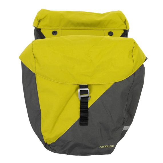 OUTLET Dwuczęściowe sakwy Racktime Vida (2x12 L), z adapterem Snapit, zółto-szare