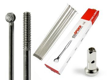 Zestaw 18 szt. - Szprychy CnSpoke STD14 stal nierdzewna srebrne + nyple