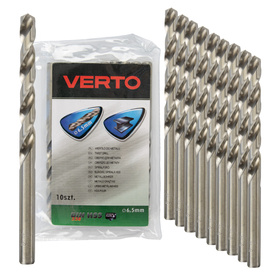 Wiertło do metalu Verto 6,5 mm HSS, 135°, 10 szt.