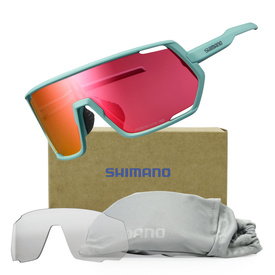 Okulary Shimano Technium miętowe matowe, soczewki Ridescape RD, Road