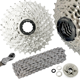 Kaseta roweru 8 rzędowa VG Sports HG41 11-32 MTB + łańcuch SHIMANO CN-HG40