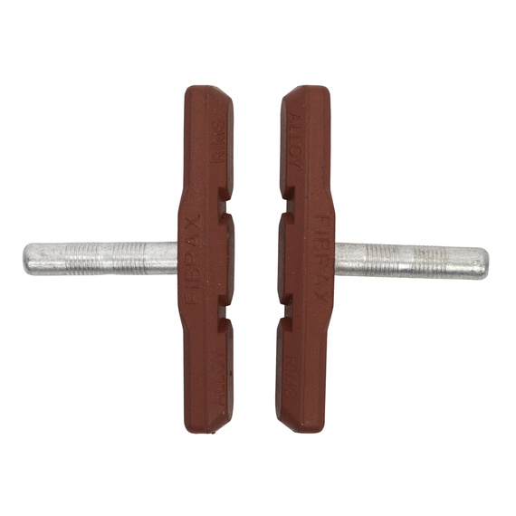 OUTLET- Klocki hamulcowe Fibrax ASH811 Low Profile Pads do hamulców Cantilever, czerwone, trzpień 32 mm, do aluminiowych obręczy