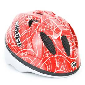 Kask dziecięcy Author Indee, czerwono-srebrny, 48-50 cm