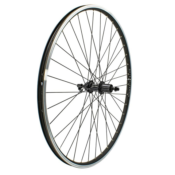 Tylne koło rowerowe Shimano Cues, Sapim, AlexRims DH19, 28", 36H, czarne 
