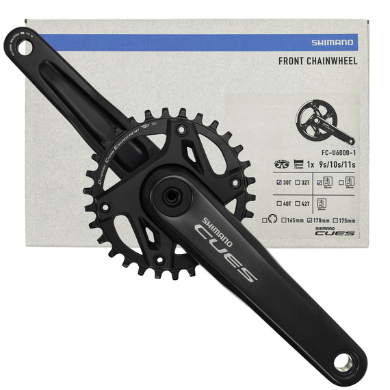Mechanizm korbowy Shimano Cues FC-U6000, 1 x 9/10/11/rz, 170 mm, 30TT 