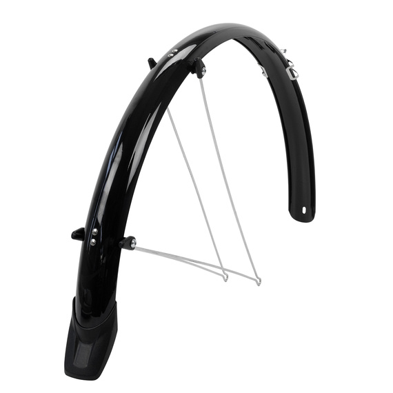 Błotniki Orion 26"/53 mm, zestaw przód i tył, PCV, czarny połysk