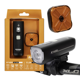 Zestaw lampek LS34 Ravemen K1400 + CL06, 1400 lm/30lm, USB-C
