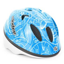 Kask dziecięcy Author Indee, niebiesko-srebrny, 48-50 cm