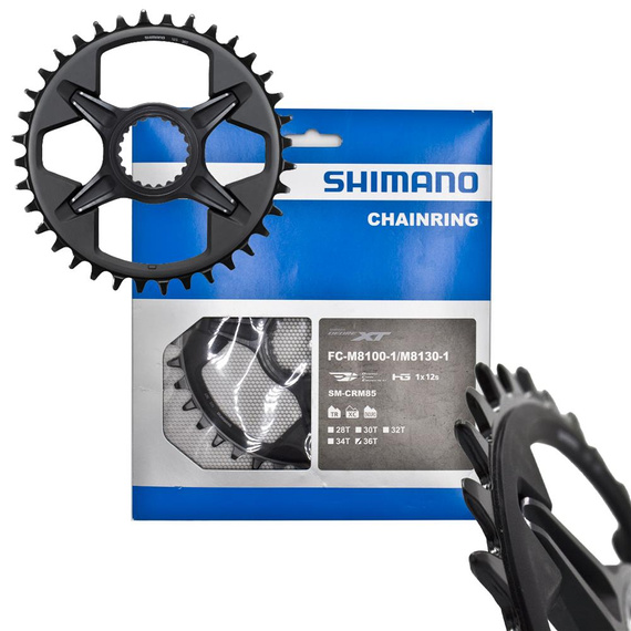 Tarcza mechanizmu korbowego Shimano SM-CRM85 Deore XT, 12 rzędów, 36 zębów