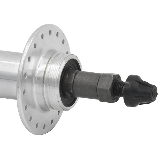 Piasta tylna Joytech JY-D242DSE, 32H, wolnobieg, hamulec tarczowy, QR, srebrna