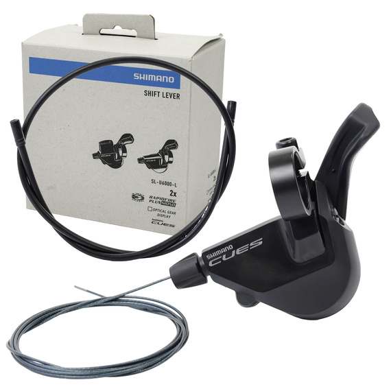 Dźwignia przerzutki przedniejj Shimano Cues SL-U6000-L, 2-rzędowa, lewa  