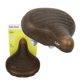 Siodełko rowerowe Selle Royal Drifter Plus, Relaxed 90st. unisex, żelowe, sprężyny, brązowe, retro