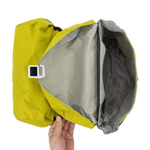 OUTLET Dwuczęściowe sakwy Racktime Vida (2x12 L), z adapterem Snapit, zółto-szare