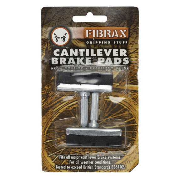 OUTLET- Klocki hamulcowe Fibrax ASH501R, czarne, Cantilever, trzpień, 50 mm, do stalowych obręczy