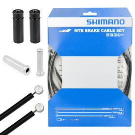 Zestaw linek nierdzewnych, pancerzy do hamulców MTB SUS, czarny