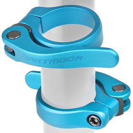 Obejma podsiodłowa Dartmoor Loop QR śred. 31,8mm, z zaciskiem, turkusowa anodowana