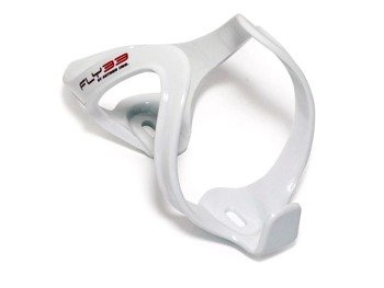 Koszyk na bidon Author FLY 33 biały błyszczący z czarnym logo