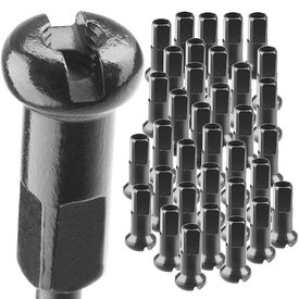 Nyple rowerowe DT Swiss Standard 2,34 x 12 mm, mosiężne, czarne - opakowanie 38 sztuk