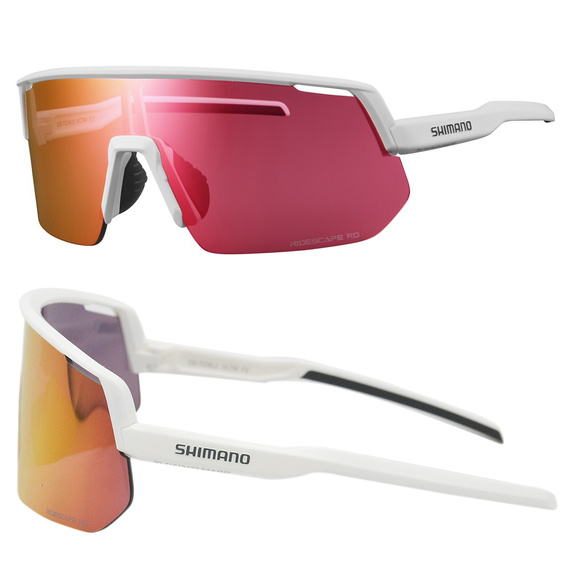 Okulary Shimano Technium L białe matowe, soczewki Ridescape RD, Road
