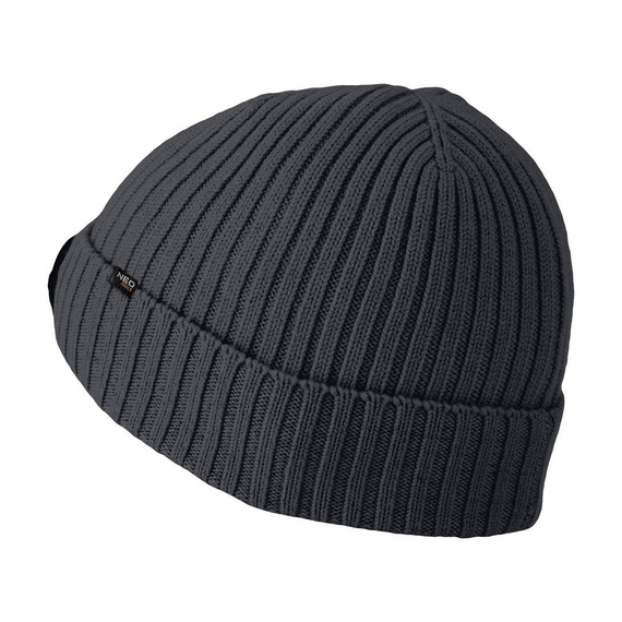 Czapka z wbudowaną latarką LED RGB, ładowanie USB, grafitowa