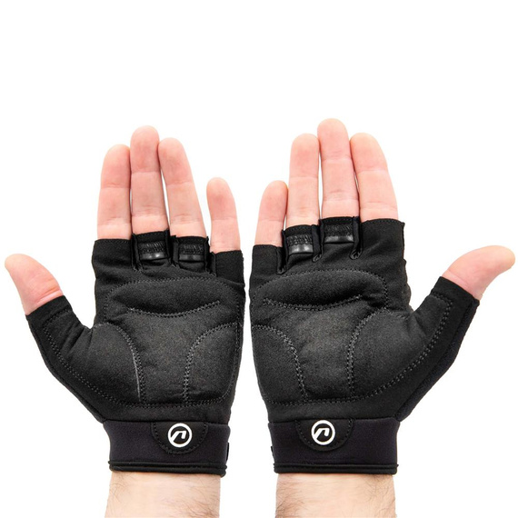 Rękawiczki rowerowe Accent Blacky czarne M