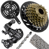Zestaw Napęd rowerowy Shimano Korba TY301 + wolnobieg TZ500 7 rzędów + łańcuch HG40 + przerzutka tył TY300D