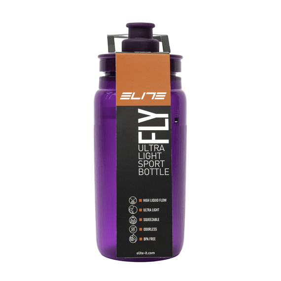 Bidon Elite FLY 550 ml przezroczysty purpurowy