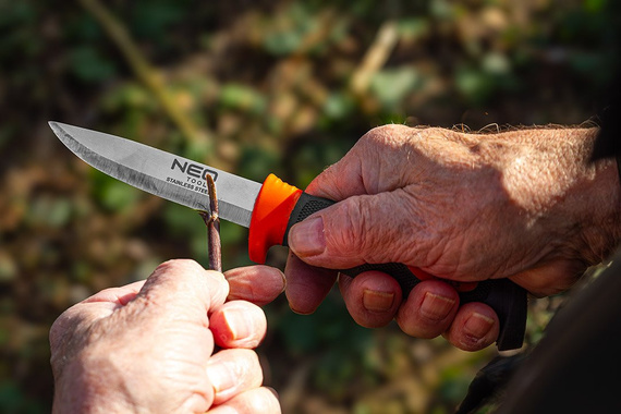 Nóż Finka NEO Tools 220 mm – stal nierdzewna 3Cr13 z kaburą (63-175)