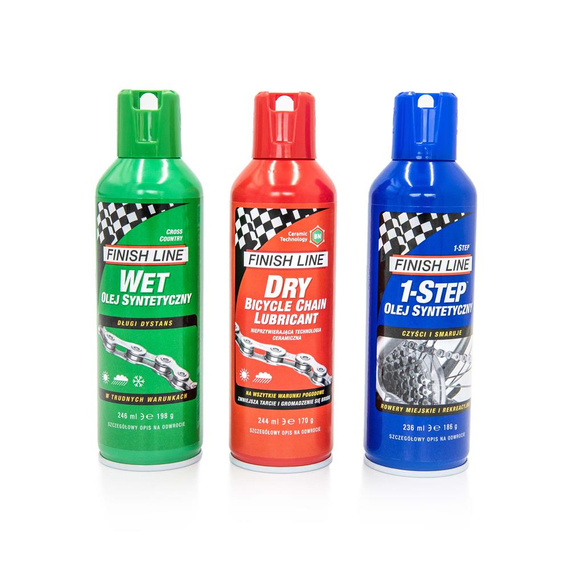 Olej Finish Line Dry Lube 240 ml, ceramiczny, dodatek azotku boru, aerozol