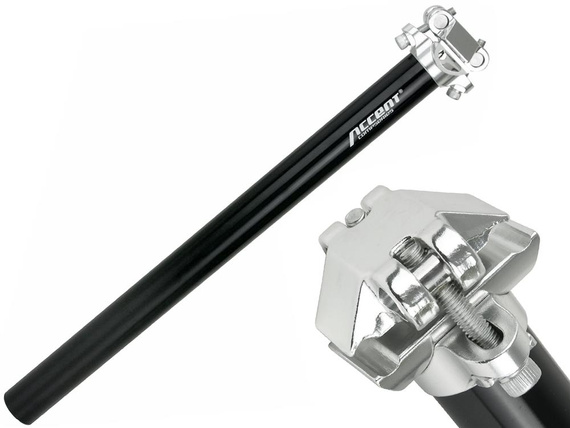 Wspornik siodła Accent SP-408 27,2 mm,  czarny
