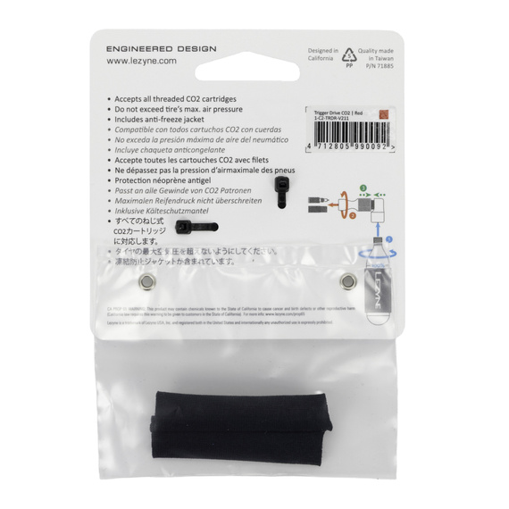Pompka CO2 Lezyne Trigger Drive, czarno czerwona