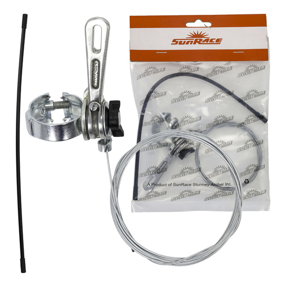 Dźwignia przerzutki Sunrace SLR03 płynna z obejmą na ramę 28,6 mm