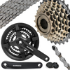 Zestaw anapęd rowerowy Shimano Korba FC-TY301 + wolnobieg MF-TZ500 7 rzędów + łańcuch CN-HG40