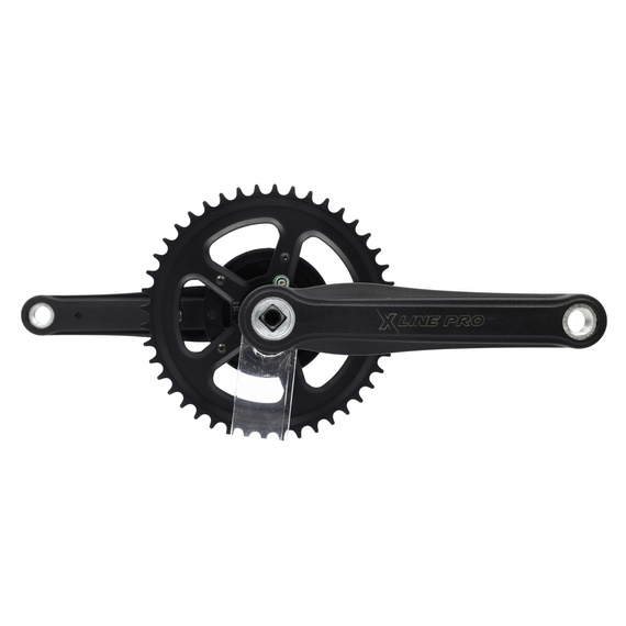 Mechanizm korbowy X-line PRO, mocowanie kwadrat, 170 mm, 44 zębów, czarny