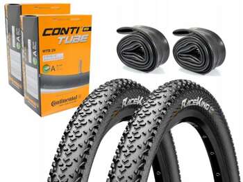 2x Opona Continental Race King 29x2.20 (622x55) + 2x Dętka Continental MTB 28/29'' x 1.75'' - 2.5'' wentyl auto 40 mm