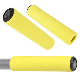 Chwyty kierownicy Author AGR Silicone Elite 129 mm, żółte fluo