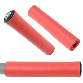 Chwyty rowerowe Bike Ribbon SiO 2 extralite Grip 130 mm silikon czerwone